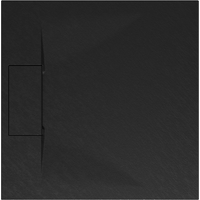 Breuer Duschwanne 'Lite Line' Steinoptik anthrazit 80 x 80 cm