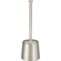 Wenko Wenko WC-Garnitur 'Moretta' Edelstahl matt Ø 12 x 36 cm, mit Glaseinsatz