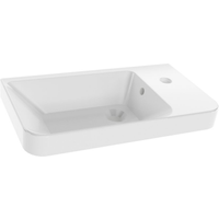 Fackelmann Waschbecken eckig 'Milano' weiß 55,5 x 15,5 x 30 cm