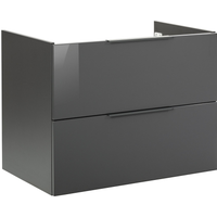 Fackelmann Waschbeckenunterschrank 'Luna' anthrazit glänzend 80 x 60,5 x 49 cm