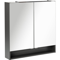 Fackelmann LED-Spiegelschrank 'Luna' anthrazit 80 x 80 x 15,5 cm