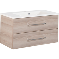 Fackelmann Waschbecken mit Unterschrank 'B.Clever' braun 90 x 50,8 x 46 cm