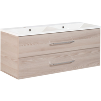 Fackelmann Waschbecken mit Unterschrank 'B.Clever' braun 120 x 50,8 x 46 cm
