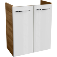 Fackelmann Waschbeckenunterschrank 'Milano' weiß, braun foliert 52 x 61 x 27,5 cm