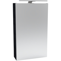 Fackelmann LED-Spiegelschrank 'SBC' dunkelbraun 40 x 68 x 15,3 cm rechts
