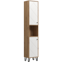Hochschrank 'Touch' weiß, braun matt 36 x 191 x 29 cm