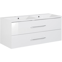 Fackelmann Waschbecken mit Unterschrank 'B.Clever' weiß glänzend 120 x 50,8 x 46 cm