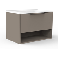 Fackelmann Waschbecken mit Unterschrank 'B.Paris' grau matt 70,5 x 49,8 x 46,5 cm