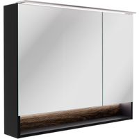Fackelmann LED-Spiegelschrank 'B.Paris' schwarz matt 90 x 71,8 x 15,6 cm