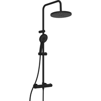 Schütte Duschsystem 'Adria' mit Thermostat schwarz rund