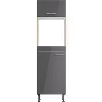 OPTIFIT OPTIFIT Hochschrank für Backofen und Kühlschrank 'Optikomfort Jonte984' anthrazit/eichefarben 60 x 211,8 x 58,4 cm