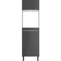 OPTIFIT OPTIFIT Hochschrank für Backofen und Kühlschrank 'Optikomfort Linus984' anthrazit/eichefarben 60 x 211,8 x 58,4 cm