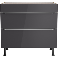 OPTIFIT OPTIFIT Unterschrank für Kochfeld 'Optikomfort Linus984' anthrazit/eichefarben 90 x 87 x 58,4 cm