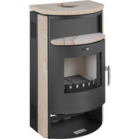 Accente International Kaminofen 'Pamir 2.0 STS' Stahl/Sandstein 6,7 kW