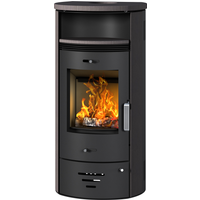 Accente International Kaminofen 'Casablanca 3.0 Rosewood Deluxe' schwarz/braun 7,5 kW