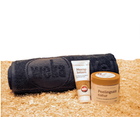 WEKA Weka Sauna-Geschenkset Peelingsalz, Honiglotion, Saunahandtuch