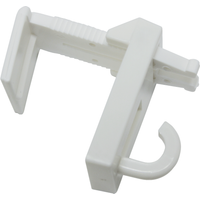 Gardinia Rollo-Klemmträger mit Fensterhaken weiß, 2er-Pack