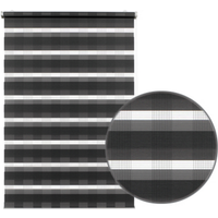 Gardinia EasyFix Doppelrollo 'Karo' anthrazit 45 x 150 cm