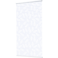 B1 Plissee 'Klemmfix' weiß mit Zweigmotiv 80 x 220 cm