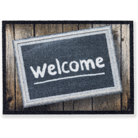Astra Sauberlaufmatte 'Deco Brush' 50 x 70 cm Welcome schwarz