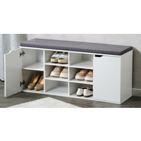 Kesper Kesper Schuhschrank weiß 103 x 48 x 30,5 cm mit Sitzkissen