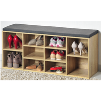 Kesper Schuhschrank braun 103,5 x 48 x 29,5cm mit Sitzkissen