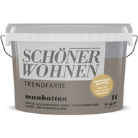 Schöner Wohnen Farbe Trendfarbe 'Manhattan' braun matt 1 l