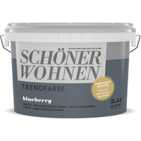 Schöner Wohnen Farbe Trendfarbe 'Blueberry' blau matt 2,5 l
