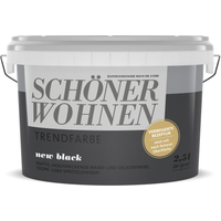 Schöner Wohnen Farbe Trendfarbe 'New Black' schwarz matt 2,5 l