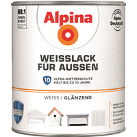 Alpina Weißlack für Außen glänzend 2 l