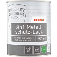 toom 3in1 Metallschutzlack grau matt 750 ml