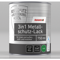 toom 3in1 Metallschutzlack schwarz matt 750 ml