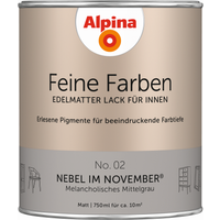 Alpina Feine Farben 'Nebel im November' mittelgrau matt 750 ml