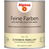 Alpina Feine Farben 'Elfenbein Rebellin' pastellgelb matt 750 ml