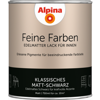 Alpina Feine Farben 'Klassisches Matt-Schwarz' schwarz matt 750 ml
