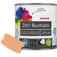 toom 2in1 Buntlack papayafarben seidenmatt 375 ml