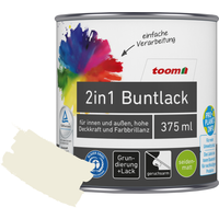 toom 2in1 Buntlack 'Eisblume' reinweiß seidenmatt 375 ml
