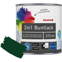 toom 2in1 Buntlack 'Morgentau' moosgrün glänzend 375 ml