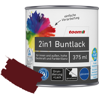 toom 2in1 Buntlack 'Abendrot' purpurrot glänzend 375 ml
