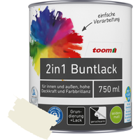 toom 2in1 Buntlack 'Eisblume' reinweiß seidenmatt 750 ml
