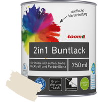 toom 2in1 Buntlack 'Bergkristall' cremeweiß seidenmatt 750 ml