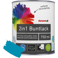 toom 2in1 Buntlack 'Aquamarine' lichtblau seidenmatt 750 ml