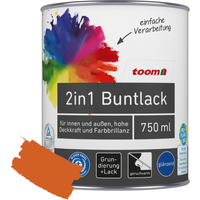toom 2in1 Buntlack 'Feuerglut' orange glänzend 750 ml