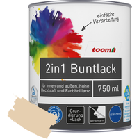 toom 2in1 Buntlack 'Sonnenstrahl' hellelfenbein glänzend 750 ml