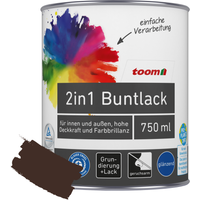 toom 2in1 Buntlack 'Edelbraun' schokobraun glänzend 750 ml