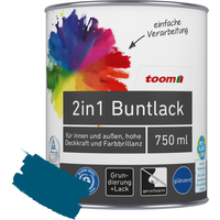 toom 2in1 Buntlack 'Blaupause' enzianblau glänzend 750 ml