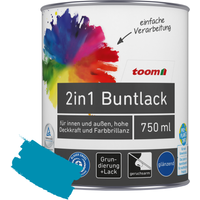 toom 2in1 Buntlack 'Aquamarine' lichtblau glänzend 750 ml