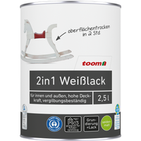 toom 2in1 Weißlack seidenmatt 2,5 l