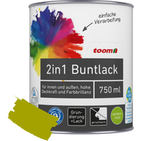 toom 2in1 Buntlack 'Frühlingswiese' limettengrün seidenmatt 750 ml