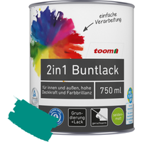 toom 2in1 Buntlack 'Südseetraum' petrolfarben seidenmatt 750 ml